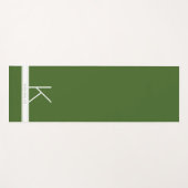 Personalisiertes Grünes Weiß Modernes Einfaches Yogamatte (Vorderseite (Horizontal))