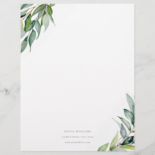 Personalisiertes Grünpapier Eukalyptus (Vorderseite)