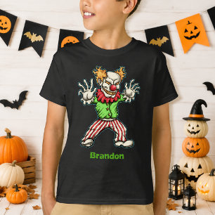 Personalisiertes Grusel-Clown-Halloween für Kinder T-Shirt