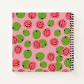 Personalisiertes Guava Fruit Muster Rezept Kochbuc Notizblock (Rückseite)