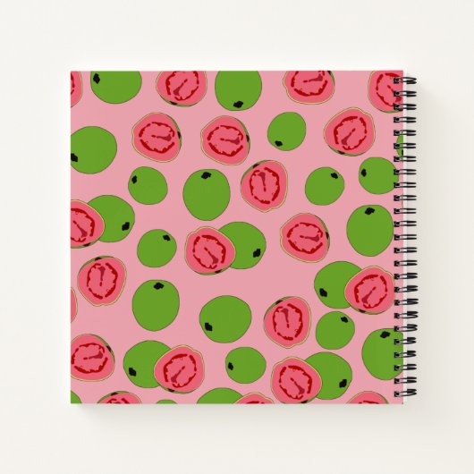 Personalisiertes Guava Fruit Muster Rezept Kochbuc Notizblock (Rückseite)