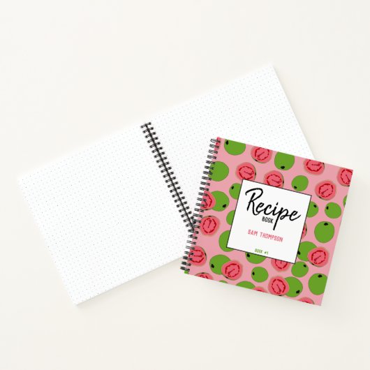 Personalisiertes Guava Fruit Muster Rezept Kochbuc Notizblock (Innenseite)