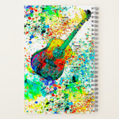 Personalisiertes Guitar und Akkorde Spritzer Journ Notizblock (Rückseite)