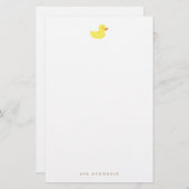 Personalisiertes | Gummiducky Briefpapier (Vorne/Hinten)