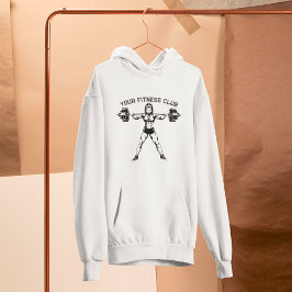 Personalisiertes Gym-Logo mit Weightliftkunst Hoodie