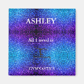 PERSONALISIERTES GYMNASTICS MAGNET FÜR ZUHAUSE ODE (Vorne)