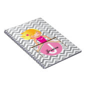 Personalisiertes Gymnastik MÄDCHEN Notizbuch Notizblock (Rechte Seite)