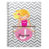 Personalisiertes Gymnastik MÄDCHEN Notizbuch Notizblock (Vorderseite)