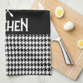 Personalisiertes Hahnentrittmuster Muster Küchentü Geschirrtuch (Viertel Falte)