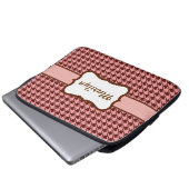 Personalisiertes Hahnentrittmuster Notebook Laptopschutzhülle (Vorne Knopf)