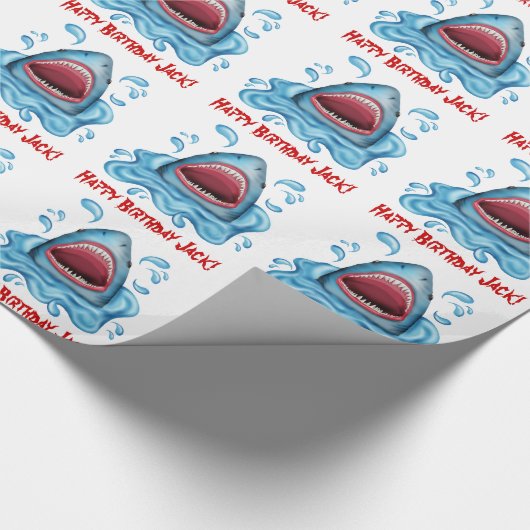 Personalisiertes Haifischverpackungspapier Geschenkpapier (Ecke)