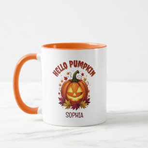 Personalisiertes Hallo Kürbis Halloween Tochter Ge Tasse