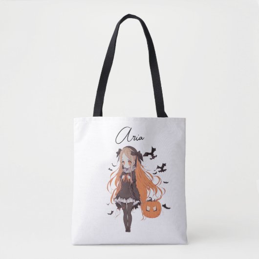 Personalisiertes Halloween-Anime-Mädchen mit Flede Tasche (Vorderseite)