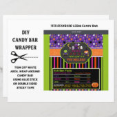 Personalisiertes Halloween Candy Bar Wrapper (Vorne/Hinten)