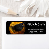 Personalisiertes Halloween Crow mit Mond (Insitu)