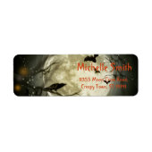 Personalisiertes Halloween Crow mit Mond (Vorne)