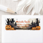 Personalisiertes Halloween Crow mit Mond (Insitu)