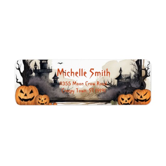 Personalisiertes Halloween Crow mit Mond (Vorne)