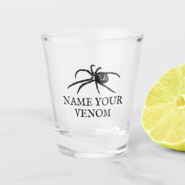 Personalisiertes Halloween der Creepy Spider Schnapsglas
