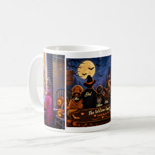 Personalisiertes Halloween-Familien-Foto-Geschenk Kaffeetasse