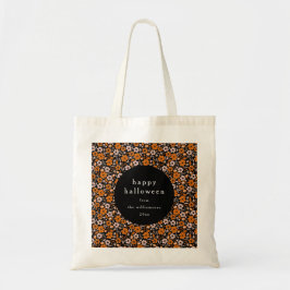 Personalisiertes Halloween Floral Fall Leckerei Pa Tragetasche