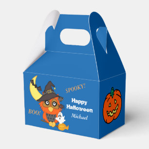 Personalisiertes Halloween für Eulen- und Kürbiski Geschenkschachtel