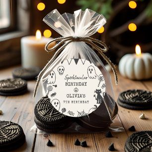 Personalisiertes Halloween-Geburtstagspapier Runder Aufkleber