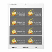 Personalisiertes Halloween Ghosts Pumpkin-Label (Vorne)