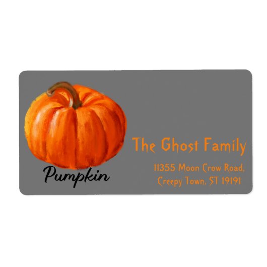 Personalisiertes Halloween Ghosts Pumpkin-Label (Vorne)