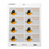 Personalisiertes Halloween Ghosts Pumpkin-Label (Vorne)