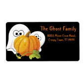 Personalisiertes Halloween Ghosts Pumpkin-Label (Vorne)