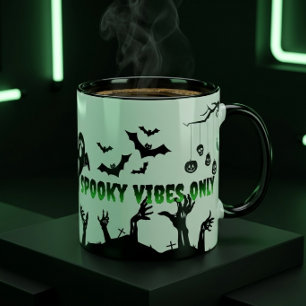 Personalisiertes Halloween-Gruselgeschenk für ihn Zweifarbige Tasse