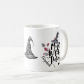 Personalisiertes Halloween Hexenmagie Hexerei Kaffeetasse (VorderseiteRechts)