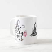 Personalisiertes Halloween Hexenmagie Hexerei Kaffeetasse (Vorderseite Links)