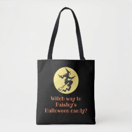 Personalisiertes Halloween Hexenweich Schwarze Can Tasche