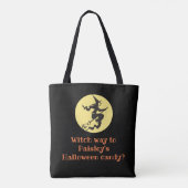 Personalisiertes Halloween Hexenweich Schwarze Can Tasche (Rückseite)