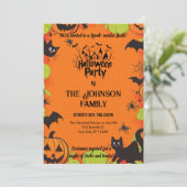 Personalisiertes Halloween-Kostüm-Party Einladung (Stehend Vorderseite)