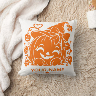 Personalisiertes Halloween-Kürbis-Wurfkissen Kissen