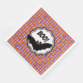 Personalisiertes Halloween-Mais Black Bat Boo! Serviette (Ecke)