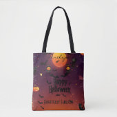 Personalisiertes Halloween mit Vollmond- und Schwa Tasche (Vorderseite)
