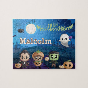 Personalisiertes Halloween-Monster-Kind-Puzzle Puzzle