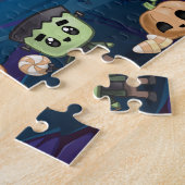 Personalisiertes Halloween-Monster-Kind-Puzzle Puzzle (Seite)