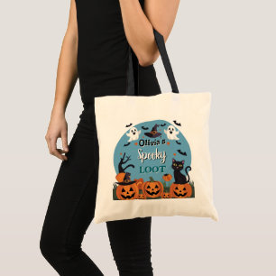 Personalisiertes Halloween - Olivia's Spooky Loot Tragetasche