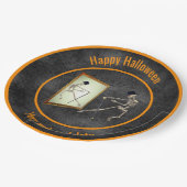 Personalisiertes Halloween Pappteller (Schrägansicht)