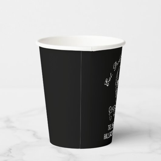 Personalisiertes Halloween-Party aus Schwarzweiß Pappbecher (Rechts)