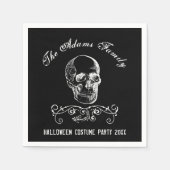 Personalisiertes Halloween-Party aus Schwarzweiß Serviette (Vorderseite)