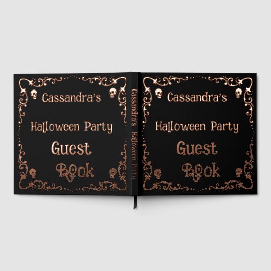 Personalisiertes Halloween-Party Gästebuch (Voll)