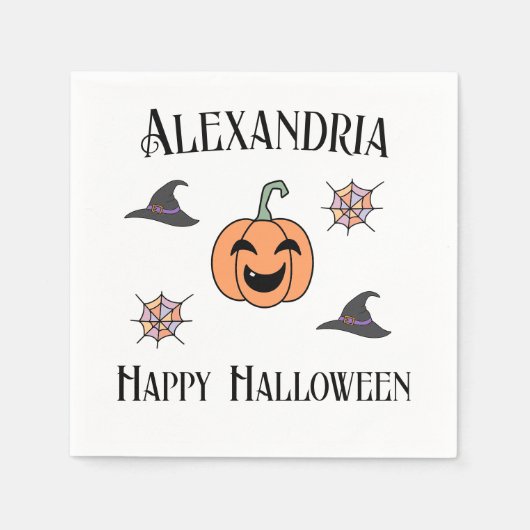 Personalisiertes Halloween-Party Serviette (Vorderseite)