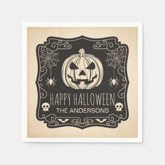 Personalisiertes Halloween-Party | Serviette (Vorderseite)