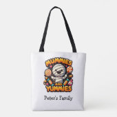 Personalisiertes Halloween Pub Niedlich Mummy Tote Tasche (Rückseite)
